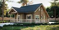 Log Cabin Resort Maison en bois retraite Timber lodge vacances Log Cabin villa de luxe Cadre en bois préfabriqué