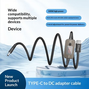Câble factice Type-C vers DC DC005 multifonction à tension réglable 9V-20V 100W pour la charge des ordinateurs portables, des caméras embarquées et des moniteurs - Product Image 5