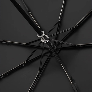 Parapluie solaire UV moderne japonais de type samouraï à trois plis avec commande semi-automatique, en polyester, de haute qualité, cadeau d'affaires - Product Image 4