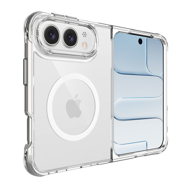 Durable Magnetic Crystal-Clear Protective Phone Case Slim Shockproof Mobile Skin for iPhone Duo TPU+PC Hybrid Cover