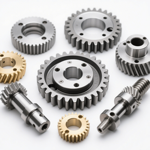 OEM Personalizado Metal Cnc Mecanizado Acero Aluminio Latón Cobre Eje de engranaje recto Eje de engranaje de piñón de acero inoxidable - Product Image 1