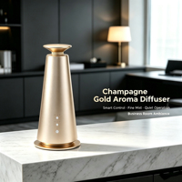 Diffuseur d'arômes vertical de luxe en alliage, nébuliseur sans eau pour contrôle par application, batterie rechargeable/USB, éclairage LED, idéal pour hôtels