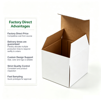 Boîte en carton ondulé rigide carrée 3 plis biodégradable, écologique, imperméable, avec gaufrage pour l'emballage d'objets fragiles