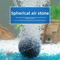 Diffuseur d'air sphérique en sable pour aquarium, pierre à bulles, oxygénation, fritté haute température, 50mm