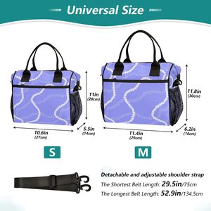 Bolsa Térmica para Almuerzo con Estampado Violet Pikake, Capacidad para 16 Latas, Impermeable, Estilo Hawaiano, con Bolsillos Laterales para Picnic - Product Image 3