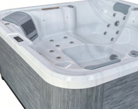 Bain à remous extérieur en acrylique pour 5 personnes avec deux sièges inclinables, spa, hydrothérapie