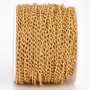 Dina nhà máy thép không gỉ cơ bản Thêm chuỗi 18K mạ vàng PVD không bị xỉn màu tự làm đồ trang sức làm đồ trang trí phụ kiện - Product Image 6