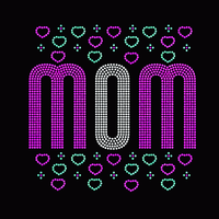 Transfert de strass personnalisé avec motif Maman pour T-shirt