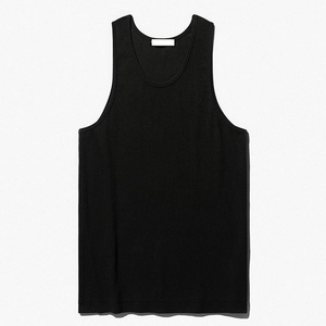 Camiseta sin mangas acanalada de mezcla de Lyocell para hombre, ligera, cuello redondo, deportiva, tallas grandes, oversize - Product Image 1