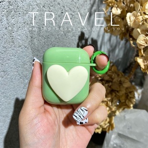 Funda protectora para auriculares inalámbricos AirPods Pro 3/2/3, creativa y minimalista, personalizada, de color sólido con diseño de corazón - Product Image 5