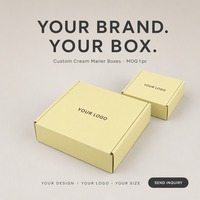 Boîte cadeau pliante minimaliste unie en carton ondulé, personnalisable, avec fermeture à rabat sans ruban adhésif pour ceintures et bijoux, vente en gros