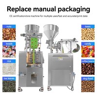 Machine d'emballage automatique à écran tactile PLC pour sachets à bec verseur, équipement pneumatique de remplissage et de scellage de pochettes intérieures et extérieures pour café