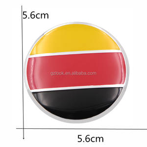 Bandera alemana 56mm <span class=keywords><strong>65mm</strong></span> Color calcomanía Auto Exterior accesorios cubierta de rueda de coche con logotipo personalizado tapacubos pegatina - Product Image 1