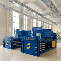 Presse à balles horizontale hydraulique entièrement en acier de 1,5 tonne pour déchets de papier, personnalisable, pour compression de bouteilles en plastique et films