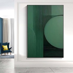 Decorazione per la Casa, Poster su Tela Astratto Verde Scuro, Dipinto a Mano 100%, <span class=keywords><strong>Arte</strong></span> Moderna Personalizzata, Dipinti ad Olio Astratti - Product Image 5