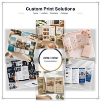 Brochure tri-pli en papier kraft écologique, recyclable, dépliant plié en 6 panneaux pour menu d'entreprise