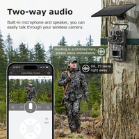 Wistino 3mp Caméra de vidéosurveillance solaire PIR grand angle 125 degrés Vue de positionnement en temps réel Caméra de chasse 4g à voix bidirectionnelle