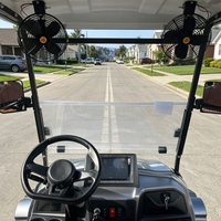 Voiturette de golf électrique personnalisée 6 places, batterie lithium, homologuée route, buggy tout-terrain gris métallisé pour le tourisme et les terrains de golf