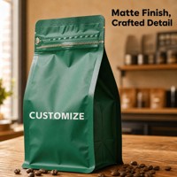 JM PACK Koffiezakken op maat, staande pouch met ontluchtingsventiel, hersluitbare ritssluiting, platte bodem, food grade, thee, OEM, groothandel, bulk