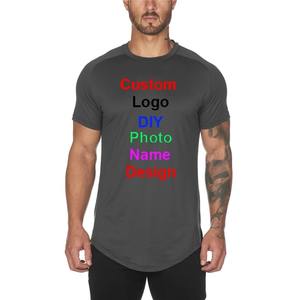 T-shirt de sport personnalisé en maille à séchage rapide pour hommes col en O à manches courtes haut d'entraînement de gymnastique avec logo imprimé ou brodé - Product Image 4