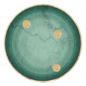 New Round Living Room Rug <b>Green</b> Abstract Crystal <b>Velvet</b> Stain Resistant Floor Mat Home Decor Area Rug - Product Image 1