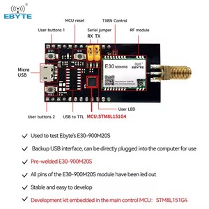 Ebyte ODM E30-900MBL-01 USB อินเตอร์เฟซ SI4463ชิป868/915เมตรโมดูลไร้สายชุดประเมิน E30-900M20S - Product Image 3