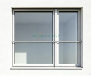 Finestre scorrevoli in lega di alluminio a ghigliottina singola, stile americano moderno, a doppio vetro Low-<span class=keywords><strong>E</strong></span>, con zanzariera in acciaio inossidabile per villa - Product Image 2