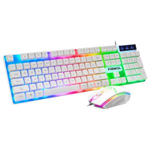 X624-1 Set de Teclado y Ratón para Juegos con LED, Tamaño Completo, Resistente al Agua, Cableado USB, Óptico, para Escritorio - Product Image 1