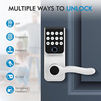 Serrure numérique WiFi Tuya 60/70, pêne dormant réglable, serrure à mortaise, mot de passe, carte-clé, serrure de porte intelligente TTlock à empreinte digitale pour appartement et maison