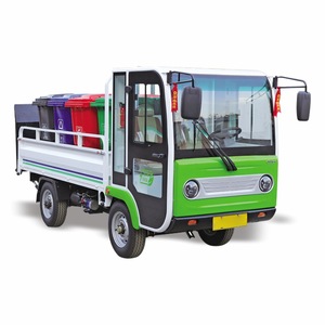 Camion poubelle électrique avec hayon hydraulique, conception à trois portes pour un chargement et un déchargement faciles des bacs à déchets - Product Image 2