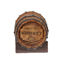 Ensemble de sous-verres tonneau à vin en résine personnalisé