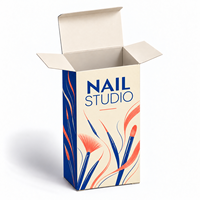 Cartons pliants personnalisés écologiques avec impression offset et pelliculage mat pour l'emballage de kits de pinceaux cosmétiques et de nail art