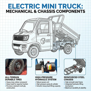 Camioneta Eléctrica Robusta de 3000W con Batería de Litio Ternaria, Velocidad Máxima de 45km/h, <span class=keywords><strong>Precio</strong></span> de Fábrica al por Mayor, Diseño Personalizable, Tamaño Ajustable - Product Image 3