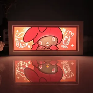 Caja de luz Led de tela Kawaii Kuromi, caja de luz iluminada Led My Melody, DBZ Shadow, luz nocturna para dormitorio, 69 diseños