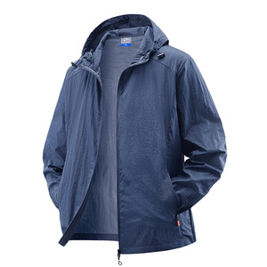 Veste à capuche ample et légère en soie glacée 100 % nylon <span class=keywords><strong>anti</strong></span>-<span class=keywords><strong>UV</strong></span> pour <span class=keywords><strong>homme</strong></span>, couleur unie, grande taille, idéale pour l'extérieur - En stock - Product Image 3