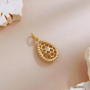 Liontin Berlian Buatan Laboratorium Emas 18K Bentuk Pir, Perhiasan Vintage Elegan, Kalung Liontin untuk Wanita, Rantai Berlian, Perhiasan Berlian Buatan Laboratorium - Product Image 3