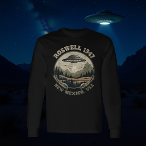 T-shirt a maniche lunghe Roswell 1947 Ufo Vintage Alien Hunter New Mexico USA - Product Image 3