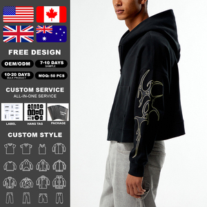 เสื้อฮู้ดซิปทรงบ็อกซี่สำหรับผู้ชาย KingSen OEM รุ่นโอเวอร์ไซส์ สไตล์ Y2K สตรีทแวร์ พิมพ์ลายกราฟิก ผ้าฝ้ายฟลีซหนานุ่ม - Product Image 2