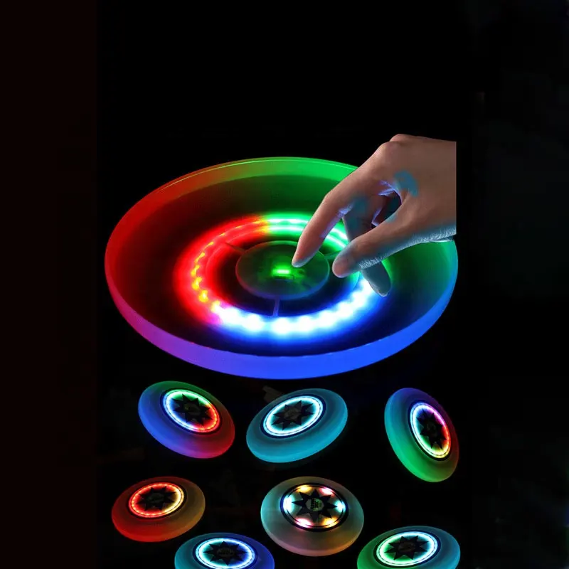 175 Gramm Benutzer definiertes Logo RGB Ultimate Led Fly Disc Outdoor Sport Flying Disc Spiel Glowing Flying Disc Toy Frisbeed