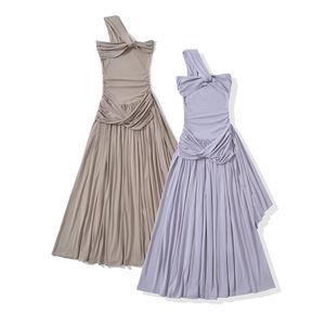 Vestidos Asimétricos Sexys con Hombros Descubiertos y Volantes para Mujer, a la Moda - Product Image 2