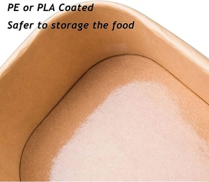Vente en gros Greenpacking Contenants alimentaires jetables rectangulaires en papier kraft personnalisés de 500 ml, bols de voyage, recyclables, écologiques - Product Image 6