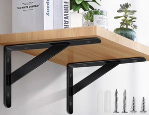 Креативный треугольный настенный кронштейн-держатель для полок из нержавеющей стали и алюминия, изготовленный методом электроэрозионной обработки проволокой - Product Image 4