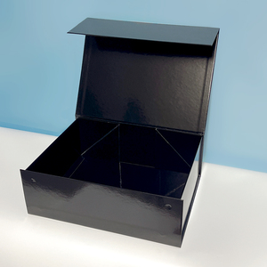 Custom Printed Logo Cardboard <b>Box</b> Packaging Glossy Lamination Luxury Recyclable Folding <b>Gift</b> <b>Box</b> <b>Black</b> Paper Magnetic <b>Box</b> - Product Image 1