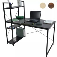 Bureau d'ordinateur de bureau extensible de style moderne bibliothèque intégrée pliable maison étudiant écriture apprentissage chambre salon utilisation
