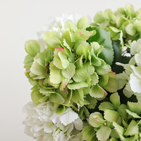 Fleur d'hortensia artificielle de haute qualité, toucher réel, tige en soie pour mariage, banquet, décoration intérieure
