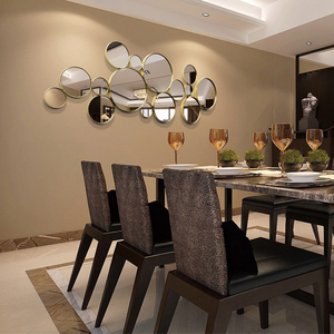 <span class=keywords><strong>Miroir</strong></span> mural de luxe tridimensionnel pour salon et <span class=keywords><strong>salle</strong></span> <span class=keywords><strong>à</strong></span> <span class=keywords><strong>manger</strong></span>, arrière-plan suspendu, cadre métallique, <span class=keywords><strong>miroir</strong></span> d'accent - Product Image 3