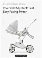 Poussette pliable à 4 roues en acier inoxydable avec pneus EVA, capacité de charge de 15 kg, pour bébés de 0 à 3 ans, options multicolores