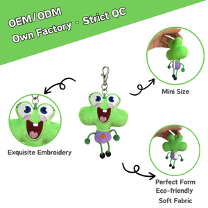 Peluches, porte-clés en peluche, jouet en peluche grenouille, porte-clés en peluche, <span class=keywords><strong>mini</strong></span> peluches, porte-clés en peluche personnalisé - Product Image 2