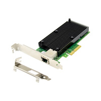 Tarjeta de Fibra Óptica de 10G RJ 450K Megabits de un Solo Puerto para Servidor Intel X550-T1, Interfaz de Red Inalámbrica PCIe X4 para Computadoras de Escritorio