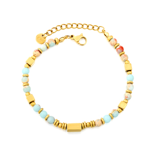 Pulsera de Cadena Ajustable de Acero Inoxidable Impermeable y Antideslustre con Cuentas Estilo Boho, Suministro a Granel de Fábrica, Logotipo Personalizado, Venta al por Mayor - Product Image 4